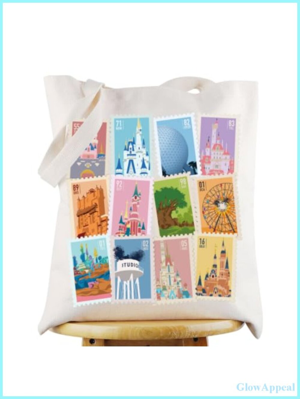 Canvas Tote Bag Water Resistant 3D Print Shoulder Bag Unisex